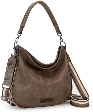 کیف های زنانه رانگلر هوبو کیف های شانه ای نواری نخی راه راه و کیف های دستی با بند Image