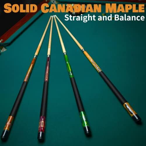 مجموعه چوب استخری Kmise از 1 چوب بیلیارد حرفه ای استخر - الگوی جوهر جاسازی شده 18،19،20 اوز استیک-ساخته شده از کامپوزیت فایبرگلاس گرافیت Image