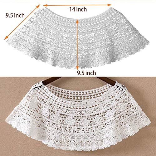 شال زنانه توری آستین کوتاه شانه ای بوهو شنل بولرو بلیزر کاور ژاکت کش باف پشمی عروس Image