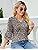 TFSDOD زنانه یقه V یقه 3/4 تاپ آستین زنگ دار یقه یقه دار پیراهن آستین دار یقه دار بلوزهای گشاد تابستانی تابستانی Thumbnail