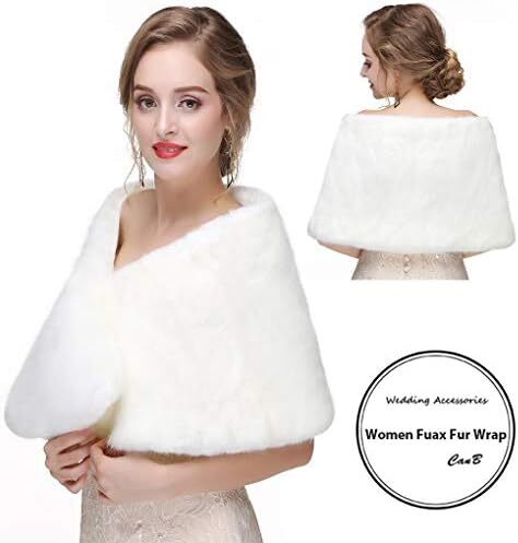 زنان CanB 1920 شال خز مصنوعی عروسی خز عروسی و بولرو شانه راسو مصنوعی دزدیده شده برای زنان و دختران