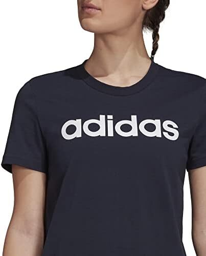 تی شرت با لوگوی باریک زنانه آدیداس Essentials Image