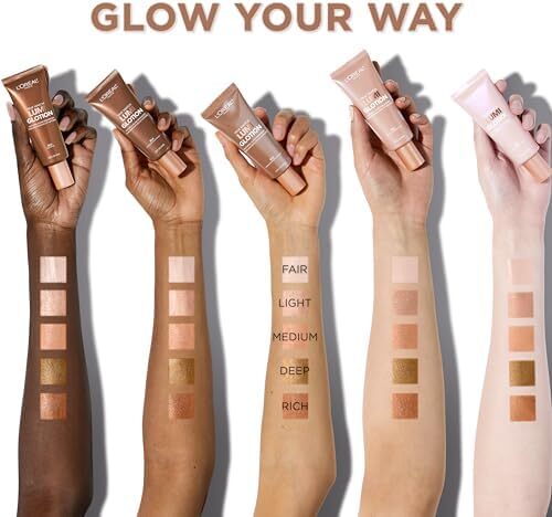 لوسیون تقویت کننده درخشندگی طبیعی L’Oréal Paris Makeup True Match Lumi Glotion، متوسط، 1.35 اونس Image