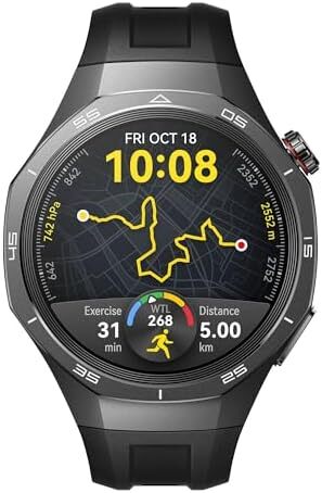 ساعت هوشمند HUAWEI WATCH GT5 Pro با طراحی تیز و شیک، عمر باتری تا ۱۴ روز، ساعت ورزشی حرفه‌ای، ردیابی سلامت، سازگار با iOS و Android، ۳ ماه خدمات HUAWEI Care+، رنگ مشکی Image