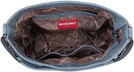 کیف دستی زنانه مونتانا West Hobo کیف های بزرگ و کیف های دستی با گل میخ و بند کراس بادی Image