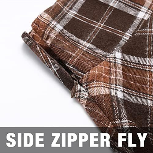 دامن های کوتاه چهارخانه گوتیک IDEALSANXUN برای دامن های چهارخانه کمر بلند زنانه Image