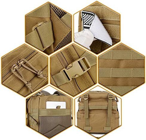 QT&QY 45L Military Tactical Backpacks Molle Army Assault Pack 3 Day Bug Out Survival Bag Hiking Treeking Rucksack Image