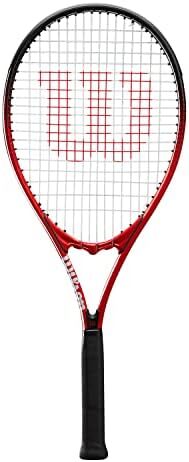 راکت تنیس Wilson Pro Staff Precision Xl 110، آلومینیومی، بالانس چراغ جلو (گریپ-سنگین)، 326 گرم، طول 69.2 سانتی متر، قرمز/مشکی