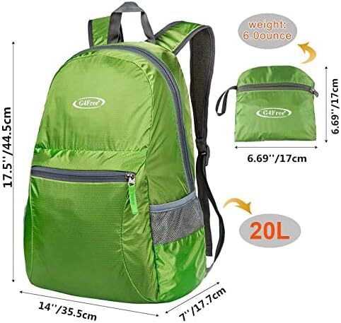 کوله‌پشتی ضدآب بسیار سبک تاشو G4Free کوچک 20 لیتری برای کمپینگ زنانه دوچرخه‌سواری مردانه Image