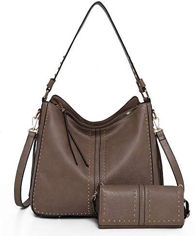 کیف دستی زنانه مونتانا West Hobo کیف های بزرگ و کیف های دستی با گل میخ و بند کراس بادی Image