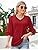 TFSDOD زنانه یقه V یقه 3/4 تاپ آستین زنگ دار یقه یقه دار پیراهن آستین دار یقه دار بلوزهای گشاد تابستانی تابستانی Thumbnail