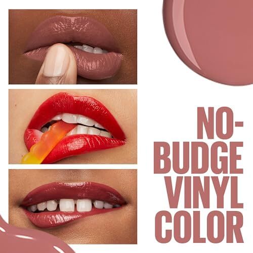 رژ لب براق ضد انتقال لباس بلند Maybelline New York Super Stay Vinyl Ink Nudes Image