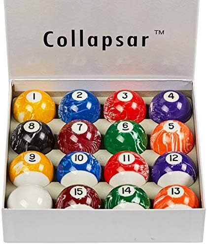 توپ های بیلیارد 2-1/4 اینچی کولاپسار لوکس 2-1/4 اینچی توپ بیلیارد به سبک چرخشی مرمری ست کامل 16 توپی (چند سبک موجود) Image