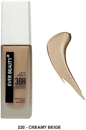 کرم فونداسیون Ever Beauty Super Stay کانسیلر با پوشش کامل آرایش صورت مرطوب کننده با ماندگاری تا 30 ساعت برای پوست های مختلف آرایش ضد آب ضد حساسیت ضدآب 45 میلی لیتر (بژ کرمی) Image