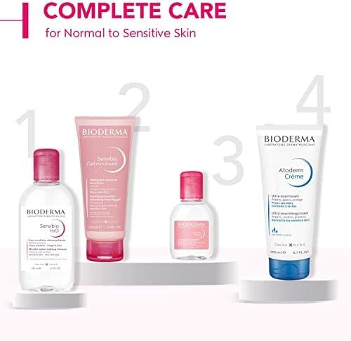 Bioderma - Sensibio H2O - Micellar Water - پاک‌کننده و پاک‌کننده آرایش - احساس طراوت - برای پوست‌های حساس، 3.4 Fl اونس (بسته 1 عددی) Image