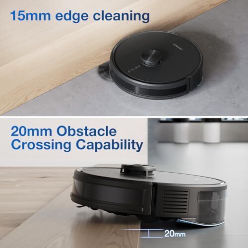 جاروبرقی رباتی ECOVACS Deebot Y1 PRO دو در یک، راه‌اندازی جدید 2024، مکش قوی 6500 Pa، باتری 5200 میلی‌آمپر ساعت، پوشش بیش از 3500 فوت مربع با یک بار شارژ، فناوری ناوبری پیشرفته و نقشه‌برداری واقعی Image