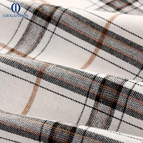 دامن های کوتاه چهارخانه گوتیک IDEALSANXUN برای دامن های چهارخانه کمر بلند زنانه Image