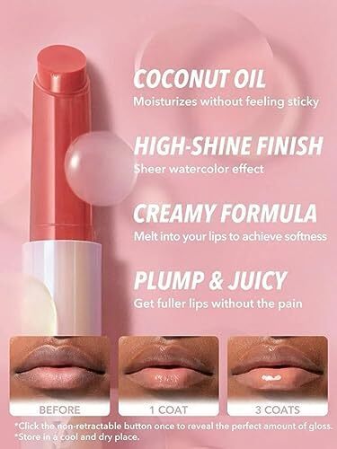 آرایش SHEGLAM - Pout-Perfect Shine Lip Plumper - Moisturizing Plumping Lip Glass Solid Nourishing (Mahogany Magic) Image