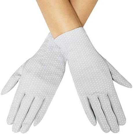 دستکش ضد لغزش رانندگی با صفحه لمسی پنبه ای محافظ UV زنانه در فضای باز Image