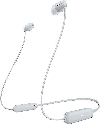 هدفون بی‌سیم سونی WI-C100 با میکروفن داخلی، سفید، کوچک Image
