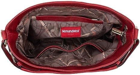 کیف دستی زنانه مونتانا West Hobo کیف های بزرگ و کیف های دستی با گل میخ و بند کراس بادی Image