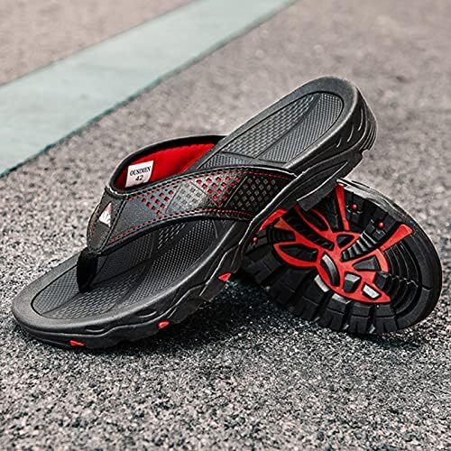 OUSIMEN مردانه دمپایی دمپایی راحتی در فضای داخلی و فضای باز صندل بنددار بند انگشتی گاه به گاه Image