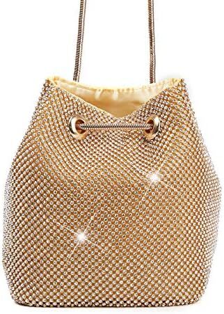 Mogor زنانه مثلث Bling براق کیف تاج جعبه کلاچ شب کیف های لوکس مهمانی Image