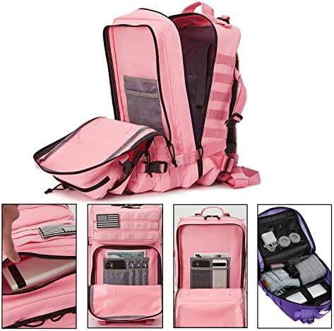 QT&QY 45L Military Tactical Backpacks Molle Army Assault Pack 3 Day Bug Out Survival Bag Hiking Treeking Rucksack Image