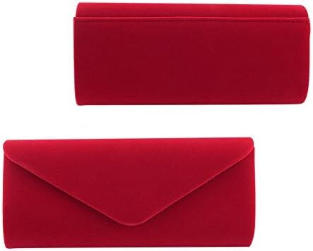 کیف مجلسی کیف شب زنانه iSbaby، کیف دستی با بند زنجیر جداشونده برای کوکتل عروسی مخملی رنگ ثابت Image