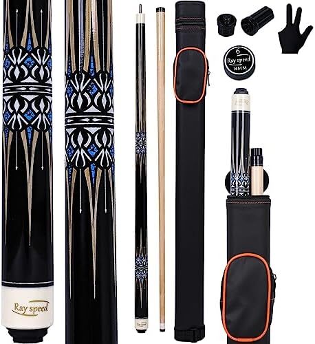 چوب استخر ری اسپید با قاب سخت چوب استخر حرفه ای بیلیارد 19/20 اونس استیک Image