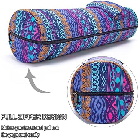 کیسه تشک یوگا AROME، کیسه حمل حصیر ضد آب کیسه یوگا برای ورزش زنان، کیف یوگا با زیپ کامل با 2 جیب چند منظوره برای 1/4 اینچ 1/3 اینچ 2/5 اینچ ضخیم تشک یوگا Image