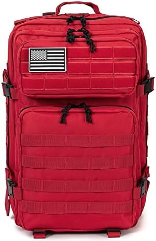 QT&QY 45L Military Tactical Backpacks Molle Army Assault Pack 3 Day Bug Out Survival Bag Hiking Treeking Rucksack Image