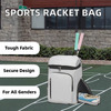 کیف کوله‌پشتی راکت تنیس حرفه‌ای بزرگ با محفظه کفش ضدآب | مناسب تنیس، بدمینتون، اسکواش و پیکل‌بال (نوجوان و بزرگسال) Thumbnail