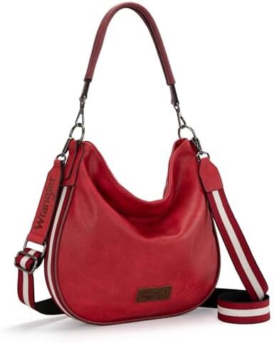 کیف های زنانه رانگلر هوبو کیف های شانه ای نواری نخی راه راه و کیف های دستی با بند Image