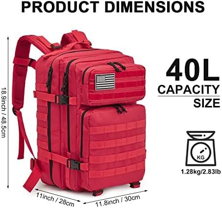 کوله‌پشتی پیاده‌روی تاکتیکی نظامی 40 لیتری G4Free 3 روزه حمله 3 روزه بقا Molle Pack Bug Out کیف کوله‌پشتی ماهیگیری Image