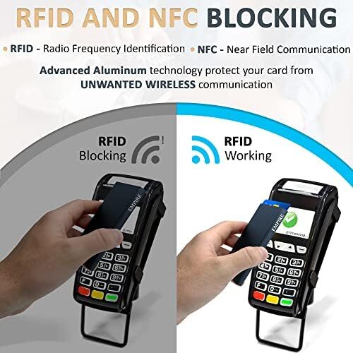 نگه دارنده کارت امپراتوری، کیف پول مردانه، نگه دارنده کارت اعتباری برای مردان، مسدود کردن RFID/NFC، کیف پول کوچک برای زنان، کیف پول باریک برای مردان، کیف پول مینیمالیست برای مردان، جای کارت زنانه، کیف پول نیروی دریایی یاقوت کبود Image