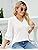 TFSDOD زنانه یقه V یقه 3/4 تاپ آستین زنگ دار یقه یقه دار پیراهن آستین دار یقه دار بلوزهای گشاد تابستانی تابستانی Thumbnail