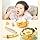 ست feeding نوزاد 6 تکه – کاسه حرارت‌نگهدار، قاشق سیلیکونی و میوه‌خوری، وسایل غذادهی برای کودکان و پیش‌بند، هدیه نوزاد جدید Thumbnail