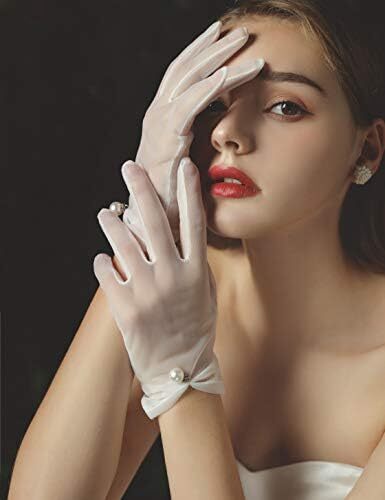 دستکش توری عروسی BABEYOND دستکش کوتاه زنانه برای مهمانی چای دستکش مچی ضیافت دستکش رقص تابستانی Image