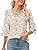 TFSDOD زنانه یقه V یقه 3/4 تاپ آستین زنگ دار یقه یقه دار پیراهن آستین دار یقه دار بلوزهای گشاد تابستانی تابستانی Thumbnail