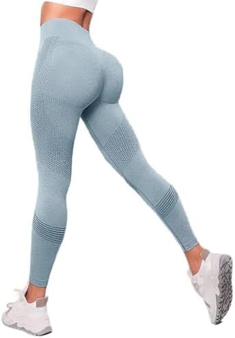 شلوار ساق بلند ورزشی کمربلند کنترل شکم بدون درز بوتی اسکرانچ باسن تمرین شلوار یوگا لباس ورزشی زنانه Image