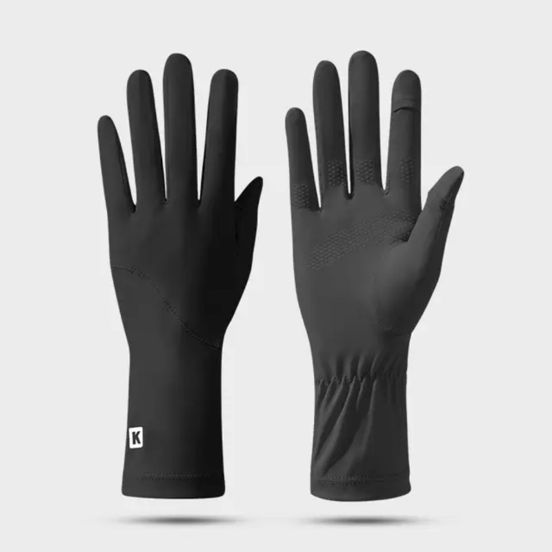 دستکش ضد آفتاب و ضد برنزه شدن  +UV Protection Gloves UPF50 رنگ مشکی، محافظ پوست دست در برابر اشعه خورشید، مناسب برای استفاده روزانه و رانندگی Image