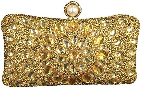 کیف پول‌های Clutch کریستالی Boutique De FGG برای کیف‌های شب زنانه کیف بدلیجات جشن عروسی Image