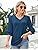 TFSDOD زنانه یقه V یقه 3/4 تاپ آستین زنگ دار یقه یقه دار پیراهن آستین دار یقه دار بلوزهای گشاد تابستانی تابستانی Thumbnail
