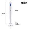 گوشت کوب برقی مولتی‌ کوییک براون اصل (Braun) 450 وات مدل MQ 10.001P Thumbnail