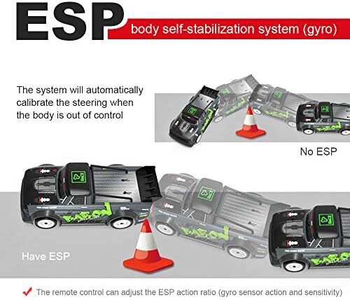 ماشین پرسرعت کنترل از راه دور fisca 1/16، ماشین‌های مسابقه دریفتینگ 4WD RC کامیون 2.4 گیگاهرتزی آفرود 2.4 گیگاهرتز 4X4 اسباب بازی ماشین کنترل سرعت و فرمان با چراغ‌های مخصوص کودکان و بزرگسالان، مشکی Image