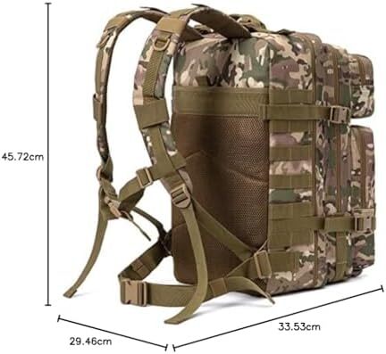 QT&QY 45L Military Tactical Backpacks Molle Army Assault Pack 3 Day Bug Out Survival Bag Hiking Treeking Rucksack Image