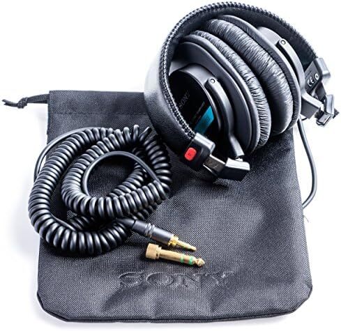 هدفون حرفه‌ای سونی MDR-7506 با سیم و میکروفن (مشکی) (بهترین سازگاری با دوربین‌های حرفه‌ای سینما) Image