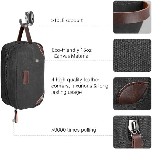 کیف لوازم آرایش مردانه، زنانه تینی کیف آویز ضد آب سازماندهی سفر بوم کیف لوازم آرایشی مورد نیاز شستن کیف لوازم بهداشتی Image