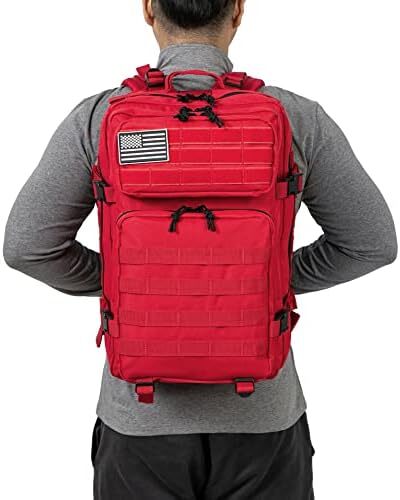QT&QY 45L Military Tactical Backpacks Molle Army Assault Pack 3 Day Bug Out Survival Bag Hiking Treeking Rucksack Image